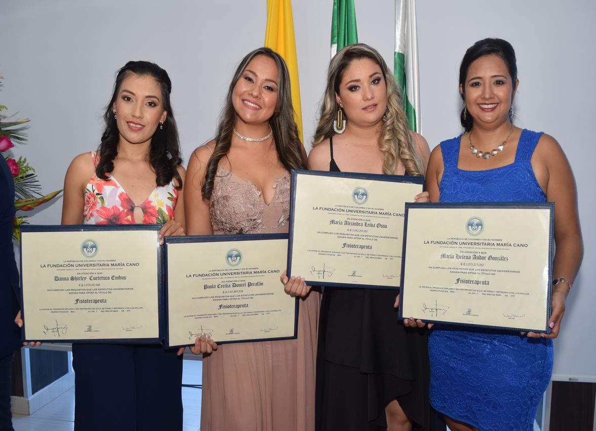 Danna Shirley Cuetetuco Embus, Paola Cecilia Doncel Perafán, María Alejandra Leiva Osso y María Helena Audor González.